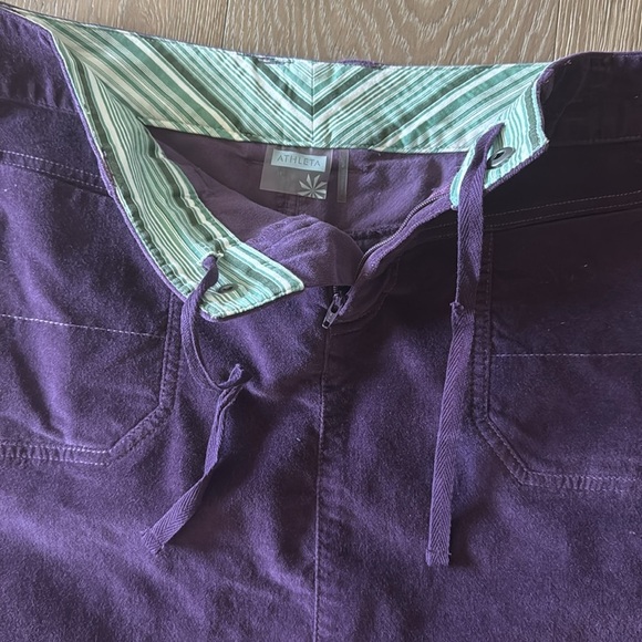 Athleta Roseville Brushed Velvet Cotton Skirt Womens 10 A-Line Soft Stretch - Picture 4 of 11